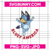 Bluey Statue of Liberty 04th Of July PNG, Bluey Independence Day PNG, Bluey America PNG, JPG, SVG