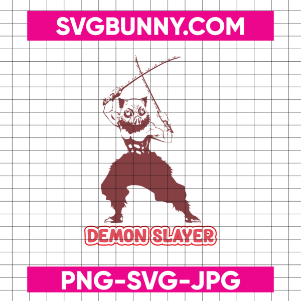 Hashibira Inosuke SVG, Inosuke Demon Slayer SVG, Kimetsu No Yaiba SVG, PNG, JPG