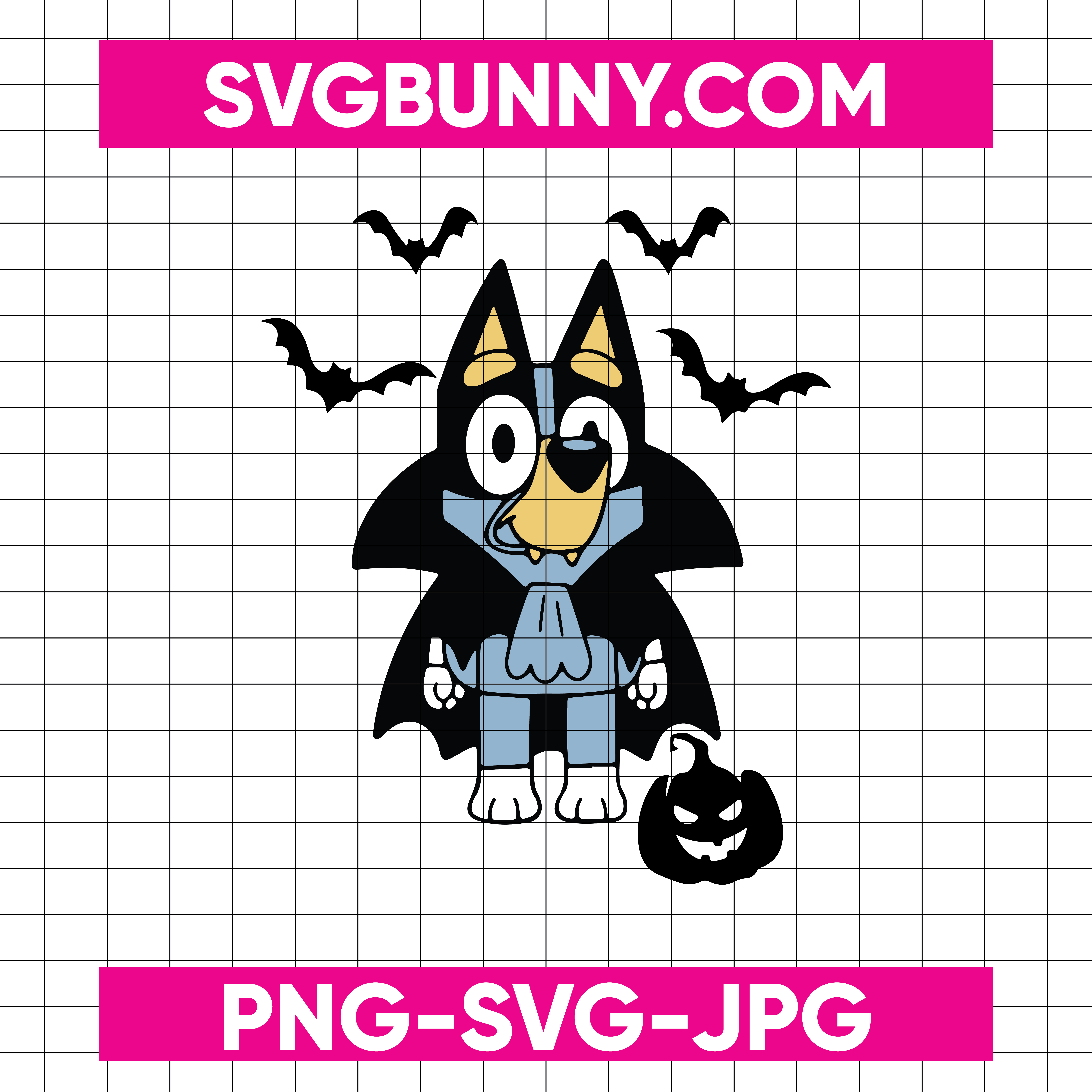 Muffin Vampire Halloween SVG, PNG, Bluey Character Halloween SVG, JPG