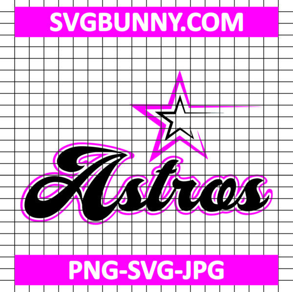 Astros Pink SVG, Astros Star Logo SVG Download, Houston Astros SVG File