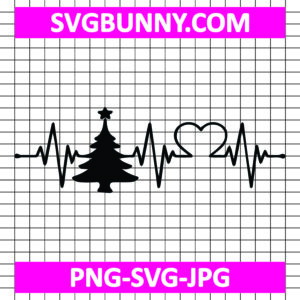 Christmas Heartbeat SVG