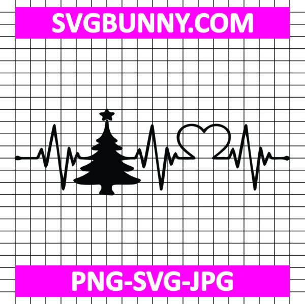 Christmas Heartbeat SVG