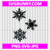 Christmas Snowflakes SVG Bundle, Winter Decorations