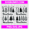 Christmas SVG Bundle, Merry Christmas SVG, Christmas Tree SVG, DXF, PNG, EPS, JPG