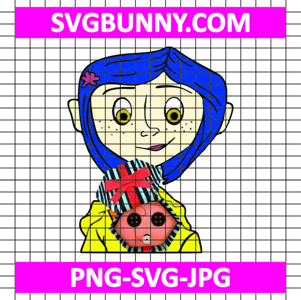 Coraline SVG, Coraline Jones SVG Download, Horror Movie SVG Image PNG DXF EPS