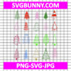 Decorative Christmas tree SVG bundles, clipart images, Santa Tree SVG