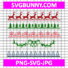 Doodle Christmas Border SVG, DXF, PNG, EPS, JPG Bundle