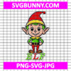 Elf SVG, Christmas Elf SVG, Winter SVG, Elf With Santa Hat SVG