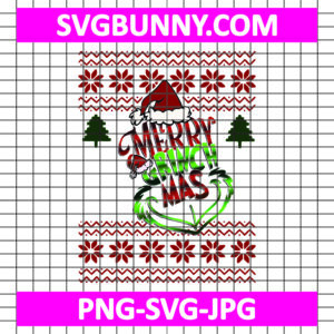 Grinch-Inspired Ugly Christmas Sweater SVG Design – Funny Holiday Digital Download