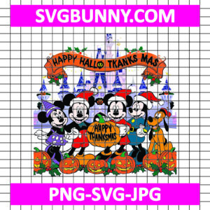 Happy Hallothanksmas SVG, Mickey And Co SVG, Disney Christmas SVG, Disney Halloween SVG