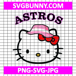 Hello Kitty Astros Pink SVG, Astros Kitty SVG, Hello Kitty SVG