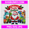 I Believe In Santa And Dinosaurs SVG, Dinosaur SVG, Christmas SVG, Santa SVG – SVG, PNG, JPG, EPS, DXF