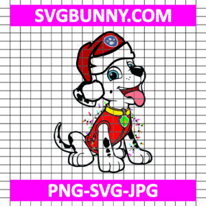 Marshall Christmas Paw Dog Patrol SVG, Christmas Patrol SVG, Christmas SVG