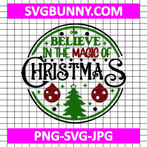 Merry Christmas 2024 Round Sign SVG Design | Christmas SVG, DXF, PNG, EPS, JPG