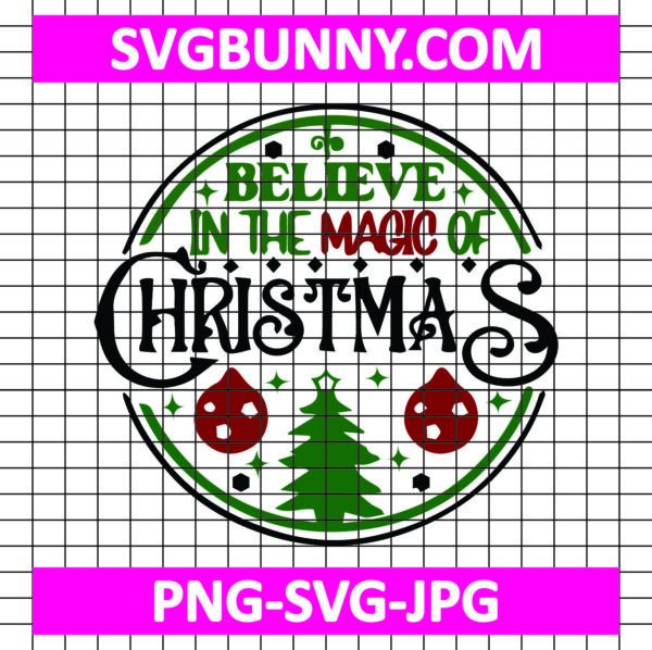 Merry Christmas 2024 Round Sign SVG Design | Christmas SVG, DXF, PNG, EPS, JPG