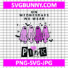 On Wednesdays We Wear Pink SVG, Pink Ghosts SVG, Girl Halloween SVG, Pink SVG