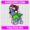 Rocky Christmas Paw Dog Patrol SVG, Christmas Patrol SVG, Christmas SVG