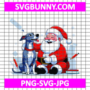 Santa’s Favorite Greyhound SVG, Christmas School Spirit SVG, Christmas SVG, Santa Dog SVG