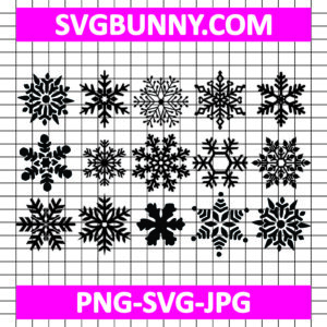 Snowflake SVG Bundle, Snowflake Clipart Images, SVG bundle for Christmas decor