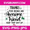 Thanks For Being An Awesome Friend SVG, Christmas SVG Design