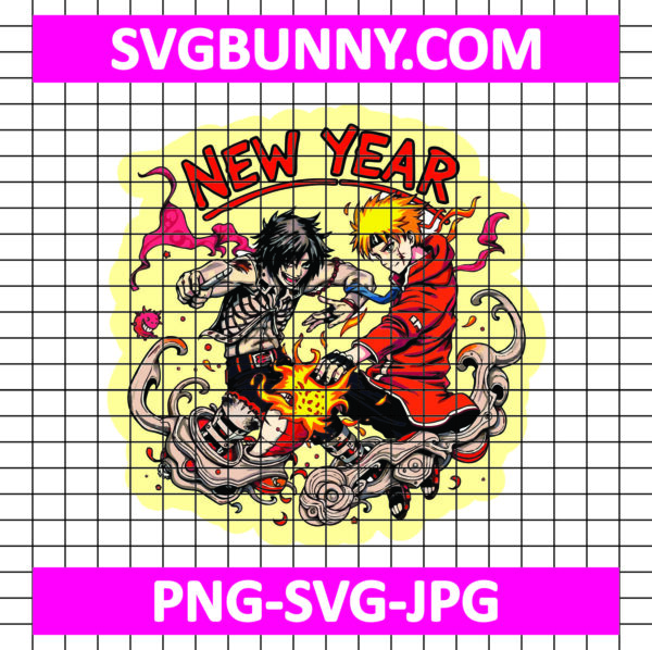 Attack on Titan & Naruto New Year SVG, Attack on Titan SVG, Naruto SVG, Anime SVG