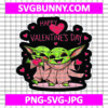 Baby Yoda happy valentine day bundle svg, valentine day svg w