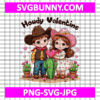 Babydoll cowboy howdy valentine SVG, Happy Valentines Day SVG, Babydoll cowboy howdy SVG