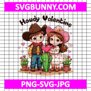 Babydoll cowboy howdy valentine SVG, Happy Valentines Day SVG, Babydoll cowboy howdy SVG