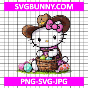 Bad Bunny Benito Happy Easter SVG, Cute Kitty Cat SVG, Easter Eggs SVG, Easter SVG