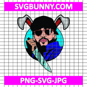 Bad Bunny Michael Myers SVG, Bad Bunny Horror SVG, Halloween SVG