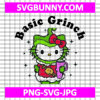 Basic Grinch Hello Kitty SVG, Christmas SVG, Halloween SVG, Grinchmas Hello Kitty SVG, Kawaii SVG, Cricut Silhouette Vector Cut File