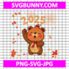 Adorable Chibi Bear New Year SVG, Bear SVG, Grizzly Bear SVG, New Year SVG