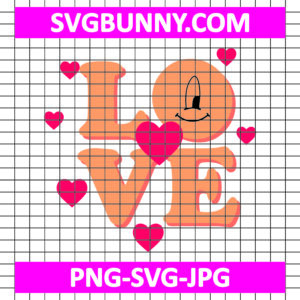 Bunny Heart Love SVG, Bad Bunny Valentine SVG, Valentines Day SVG