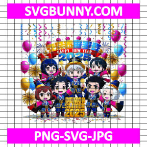 Chibi Demon Slayer Team New Year SVG, Demon Slayer Team SVG, Demon Slayer Clan SVG, New Year SVG