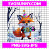 Chibi Fox Happy New Year SVG, Cute Forest Friend SVG, New Year SVG, Fox SVG