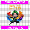 Chibi Tanjiro Happy New Year 2025 SVG, Chibi Tanjiro SVG, Happy New Year SVG