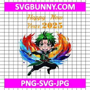 Chibi Tanjiro Happy New Year 2025 SVG, Chibi Tanjiro SVG, Happy New Year SVG