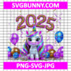 Chibi Unicorn Happy New Year SVG, Cartoon SVG, New Year SVG, Holiday SVG, Unicorn SVG