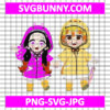 Chibi Zenitsu & Nezuko New Year SVG, Demon Slayer SVG, Zenitsu & Nezuko SVG, Zenitsu SVG, New Year SVG