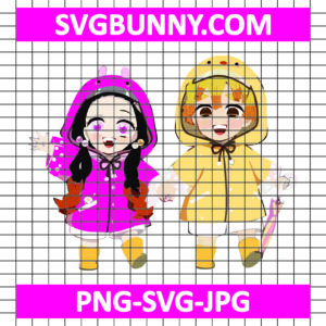 Chibi Zenitsu & Nezuko New Year SVG, Demon Slayer SVG, Zenitsu & Nezuko SVG, Zenitsu SVG, New Year SVG