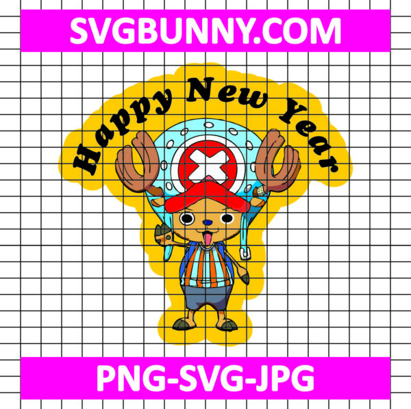 Chopper Happy New Year SVG, Chopper SVG, One Piece SVG, Anime SVG