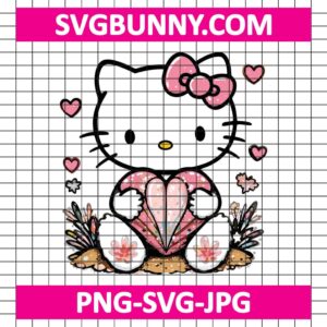 Concha Hello Kitty SVG, Heart SVG, Valentine's Day SVG