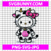 Cow Hello Kitty Heart SVG, Valentine Heart SVG, Cow SVG, Valentines Day SVG