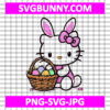 Cute Kitty Cat Happy Easter SVG, Easter Egg SVG, Cute Kitty SVG, Easter SVG