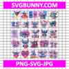 Disney Stitch Angel Valentine SVG bundle, Disney Valentine SVG, Stitch SVG, Disney SVG