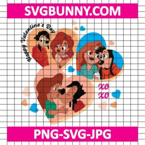 Disney couple Happy Valentines Day SVG, Disney SVG, Valentine SVG, Disney couple SVG