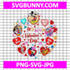 Disney heart Valentines Day SVG, Disney Valentine SVG, Heart SVG, Mickey SVG