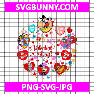 Disney heart Valentines Day SVG, Disney Valentine SVG, Heart SVG, Mickey SVG