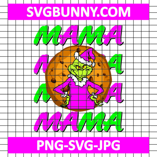 Grinchy Mama SVG, Pink Christmas SVG, Grinch Christmas SVG, Pink SVG