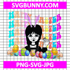 Happy Wednesday SVG, Cute Easter SVG, Easter SVG, Cute Girl Easter SVG, Bunny Egg Hunt SVG